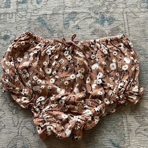 Rylee+Cru brown flower bloomers